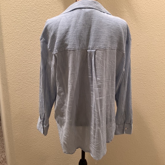 Women’s H&M Striped Button Down Long Sleeve Top - Picture 6 of 10